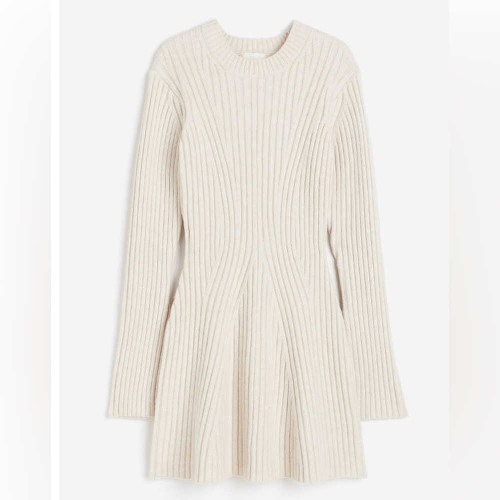 Luxurious cream H&M Rib Knit dress